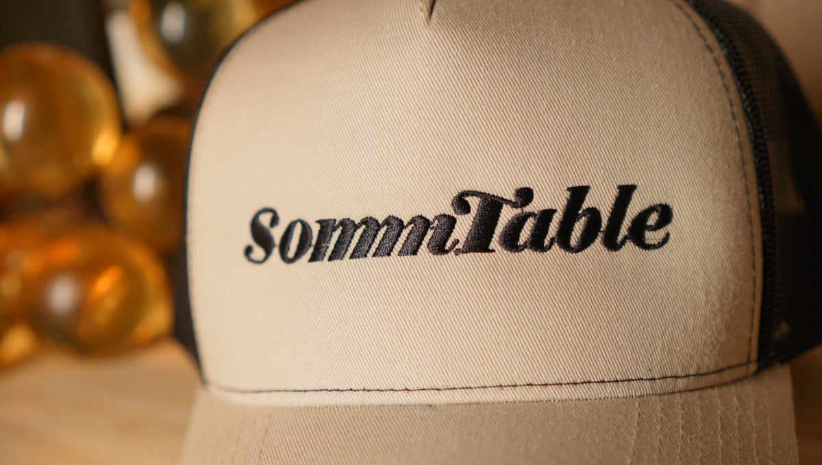 Sommtable Signature Trucker Hat – Stone & Black